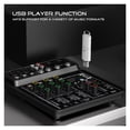 thumbnail image 4 of Interface Mixer with Bluetooth USB Recording Computer 48V Power Delay Replay Effects 4-Channel Mixer ,Bass & Treble Control, 4 of 8