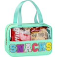 thumbnail image 1 of Bolsa de maquillaje transparente con letras de chenilla TESAFNG, impermeable, 1 of 6