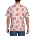 thumbnail image 3 of Qekee Strawberry And Flowers Classic Fit T-Shirt Men's Shirt Men's Tight Short Sleeves for Exercise, Running, Mountaineering - Strawberry And Flowers, 3 of 9