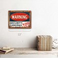 thumbnail image 2 of Framed Warning, Security Cameras In Use 9"x12" Metal Sign, Wall Decor for Seasonal Ocassions, Hand-Crafted from reclaimed materials, 2 of 3