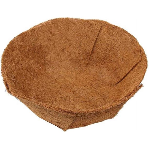 Zhuge 2 piezas de revestimiento de coco de repuesto redondo para cesta colgante, revestimiento de cesta de planta de fibra de coco de 21,65 pulgadas para maceta de jardín (redonda)