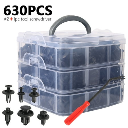 

MLfire 630 Pcs Fastener Clips Car Fastener Clips Rivets Car Push Pin for Fender Bumper Trim