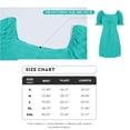 thumbnail image 5 of Womens Summer Sweetheart Neck Short Puff Sleeve Mini Drawstring Casual Slim Flowy Dress Sundress, 5 of 7