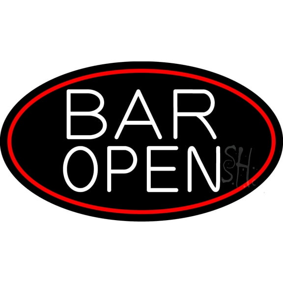 Stylish Bar Open LED Neon Sign 13 x 24 - inches, Clear Edge Cut Acrylic Backing, with Dimmer - Bright and Premium built indoor LED Neon Sign for Bar decor.