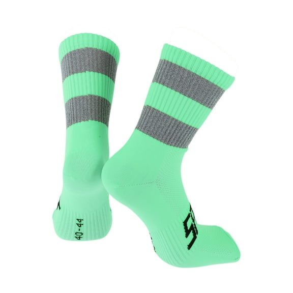 Cycling Socks Anti-friction l Outdoor Bike Socks Dark Green,Grey Unsex 1 Pair Color Matching Reflective