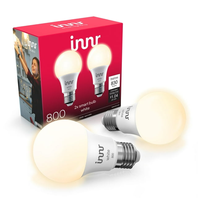 Bombillas inteligentes Innr A19 Zigbee E26 LED 9 W 830 lm 2700 K, paquete de 2