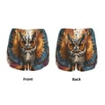 thumbnail image 3 of Easygdp Colorful Owl Tattoo Art for Women's Athletic Shorts - High-Waist, Quick-Dry Workout Shorts with Pockets, Ideal for Running, Yoga, and Training-X-Large, 3 of 7