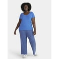 thumbnail image 2 of Terra & Sky Women's Plus Waffle Knit Pants, Sizes 0X-4X, 2 of 5