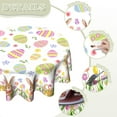 thumbnail image 4 of Nappe Ronde de Pâques - Lapin Floral Oeufs Résistante aux Plis Nappe Réutilisable 60 Pouces Décoration de Table Saisonnière de Printemps pour Fête Intérieur Extérieur, 4 of 6