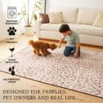 thumbnail image 3 of My Magic Carpet 5'x7' Machine Washable Non-Slip Dining Living Room Area Rug - Miya Leopard Brown, 3 of 6