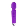 thumbnail image 1 of Masajeador vibratorio de 20 frecuencias y 8 velocidades, resistente al agua, recargable, de bajo ruido, para mujeres, con varita de masaje vibratoria, L, morado, 1 of 10