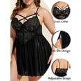thumbnail image 4 of LapaPlus Plus Size Lingerie for Curvy Women XL-5XL Lace Nightwear Chemise Mesh Sleepshirts, 4 of 4
