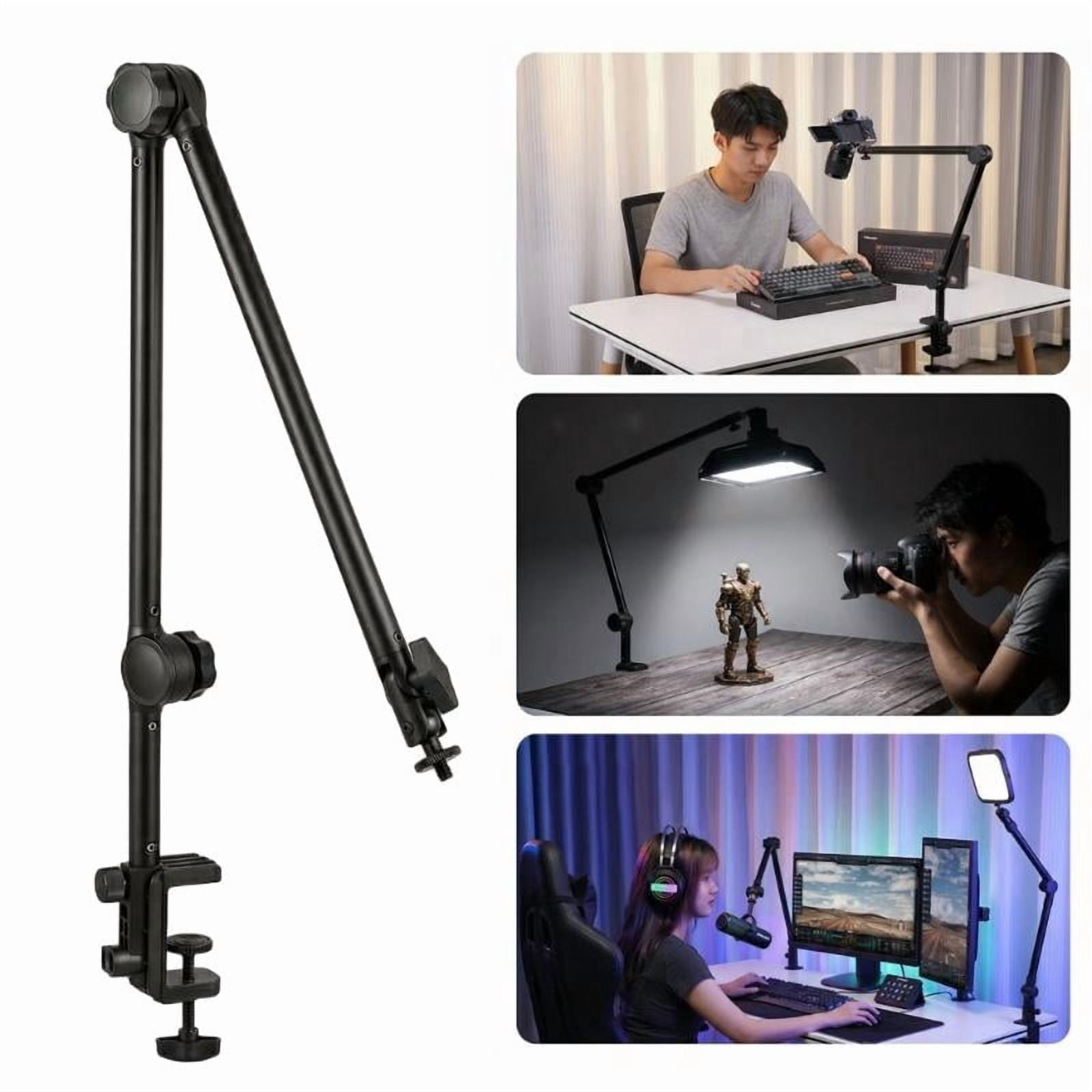 CEORPER Sturdy Alloy Desktop Clamp Stand Microphone Boom Arm For Camera Equipment