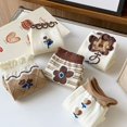 thumbnail image 4 of Women's Cute Floral Socks Ruffle Frilly Aesthetic 3D Flower Cottagecore Dress Sock 5 Pairs, 4 of 7