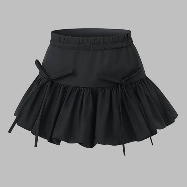 Mgmyaa Jupe Plissée Mini pour Filles Taille Haute Évasée Habillée pour Filles 3-13 Ans