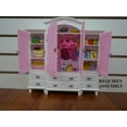 thumbnail image 3 of Gloria Bedroom & Wardrobe Set Dollhouse Furniture with Dressing Table, 3 of 7