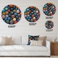 thumbnail image 4 of Designart "Marbles with Mystical Essence II" Abstract Shapes Oversized Wall Clock, 4 of 5
