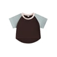 thumbnail image 1 of Kmbangi Baby Boy Contrast Color T-shirt Short Sleeve Crew Neck Summer Tops Casual Daily 0-3Y, 1 of 8