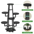 thumbnail image 6 of Tribesigns 7 Tier Plant Stand Indoor, Tall Plant Shelf for Multiple Plants, Wooden Corner Plant Pots Holder Rack Flower Stand Shelf Planter Organizer for Living Room Balcony Garden, Black, 6 of 8