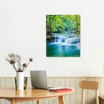 thumbnail image 2 of JRXY Peaceful Waterfall Large Canvas Paintings Wall Art Modern Gallery Wrapped Landscape Forest Giclee Canvas Print Artwork Photo Pictures for Living Room Bedroom Decorations 16x20in 16x20 in, 2 of 4