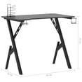 thumbnail image 4 of vidaXL Gaming Desk with Y Shape Legs Black 90x60x75 cm, 4 of 5