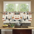 thumbnail image 4 of Yayeee Kitchen Curtains Tier Set of 2 Light Filtering 57"x36" Over Sink Window Panels, Cats Reading Pattern, 4 of 7