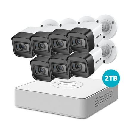 Defender 4k Ultra Wired Security Camera System. Indoor & Outdoor Security Cameras Night Vision Mobile Viewing Motion Detection for Home and Business (7 Cameras)