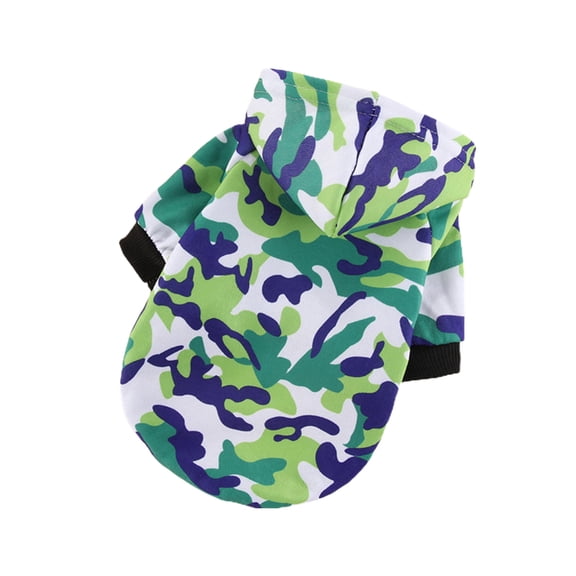 comerut Dog Hoodies Spring Autumn Coat Keep Warm Casual Wear Pet Two-legged Clothes Camouflage Jacket Puppy Costume