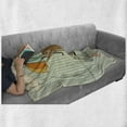 thumbnail image 6 of Saying Soft Flannel Fleece Throw Blanket, Tightrope Walker Hedgehog Holding Handle Umbrella and Life is Always Text, Cozy Plush for Indoor and Outdoor Use, 70" x 90", Multicolor, by Ambesonne, 6 of 6