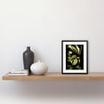 thumbnail image 2 of Green Black Modern Vintage Tropical Plant Leaves with Bird Artwork Framed Wall Art Print 9X7 Inch, 2 of 5