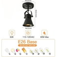 thumbnail image 4 of SHILIU-Industrial Mini Track Lighting Ceiling Light, Black Spot Lights Indoor with Multi-Directional Adjustable Light Head, Ceiling Mount Spotlight for Bedroom Living Room Hallway Kitchen(2 Pack), 4 of 4