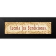 thumbnail image 2 of Marrott, Stephanie 14x7 Black Modern Framed Museum Art Print Titled - Cuenta Tus Bendiciones, 2 of 5