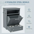 thumbnail image 4 of PawHut Station d'Alimentation pour Animaux Armoire de Rangement, Conteneur de Rangement, Gris, 4 of 10
