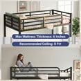 thumbnail image 6 of Miniyam Twin over Twin Metal Bunk Bed with Underbed Storage,Black, 6 of 8