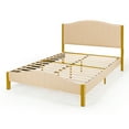 thumbnail image 1 of Costway Cadre de Lit Rembourré Format Grand Base de Matelas Plateforme Tête de Lit Matelassée, 1 of 10