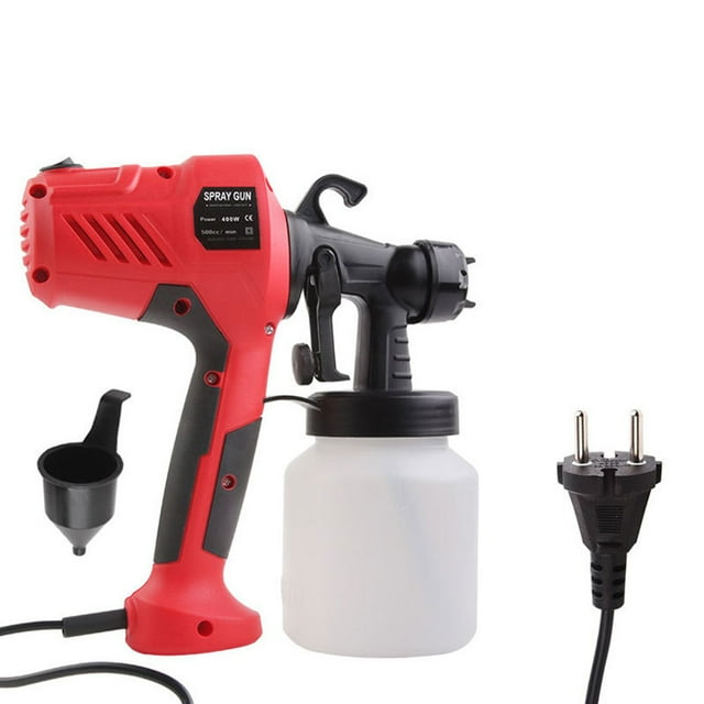 Pistola de Pintura Eléctrica WDOplteas 400 W 800 Ml para Pulverización Superficies Automóviles Enchufe Rojo UE