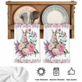 thumbnail image 5 of Easter Bunny Roses Kitchen Towels Set of 3, Pink Floral Spring Botanical Absorbent Dish Towels for Kitchen, Microfiber Hand Towel, Quick Drying Tea Towel for Cleaning Decorative Dishcloths, 5 of 7
