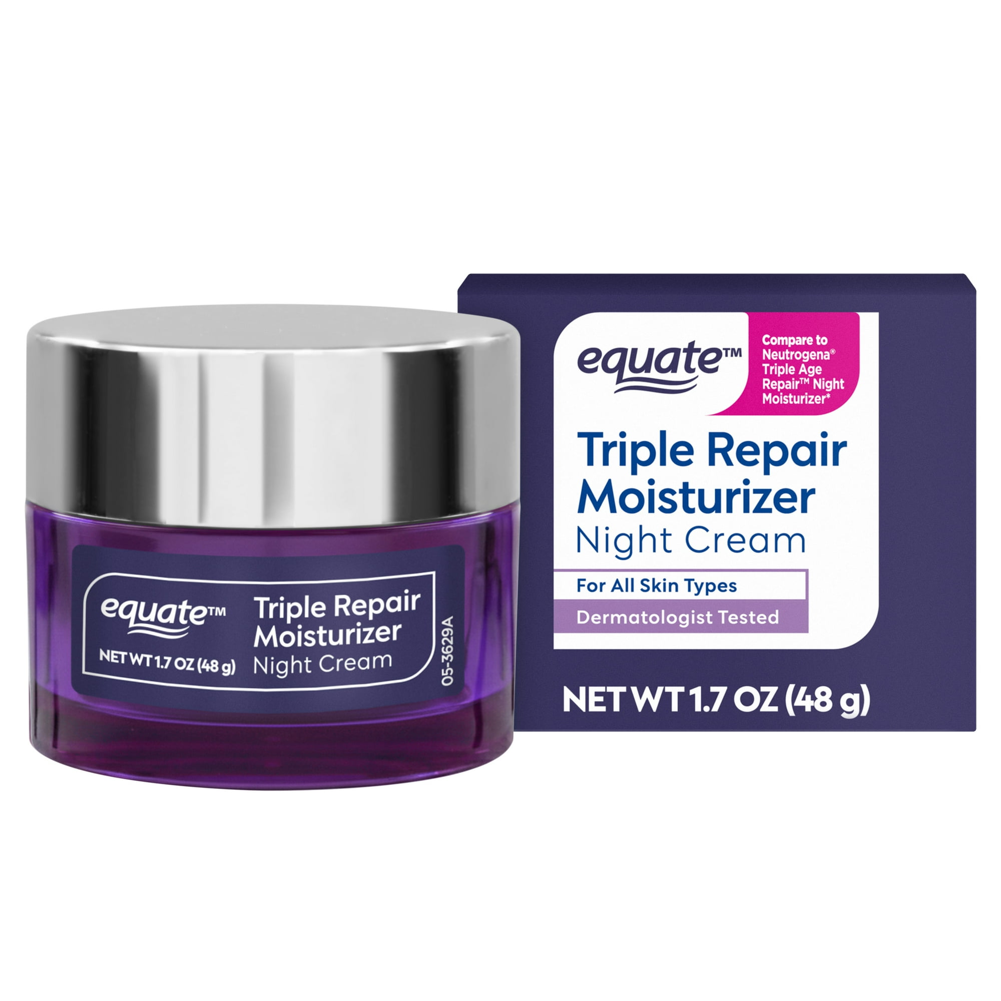 Equate Triple Repair Moisturizer Night Cream, 1.7 oz