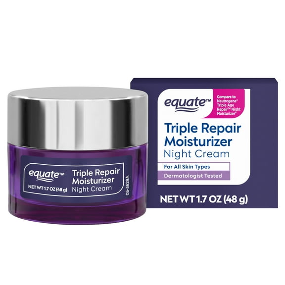 Equate Triple Repair Moisturizer Night Cream, 1.7 oz