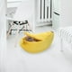 thumbnail image 2 of Cojín para mascotas desmontable en forma de plátano perro cachorro gato cama suave y cálida casa nido tamaño M (amarillo), 2 of 5