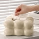 thumbnail image 2 of Dispensador de pañuelos rectangular, contenedor para pañuelos faciales, tapa para caja Blanco, 2 of 9