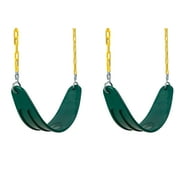 Swing-N-Slide 2 Green Extreme-Duty Swing Seats with Chains and Extreme-Duty Ring/Trapeeze Bar Combo