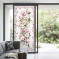 thumbnail image 3 of Spring Floral Window Privacy Film, Retro Pink Orchid Flowers Leaves Botanical Static Cling UV Sun Blocking Heat Control Window Tint Day and Night, Non-Adhesive One Way Privacy Cover 35.4''x78.7'', 3 of 7