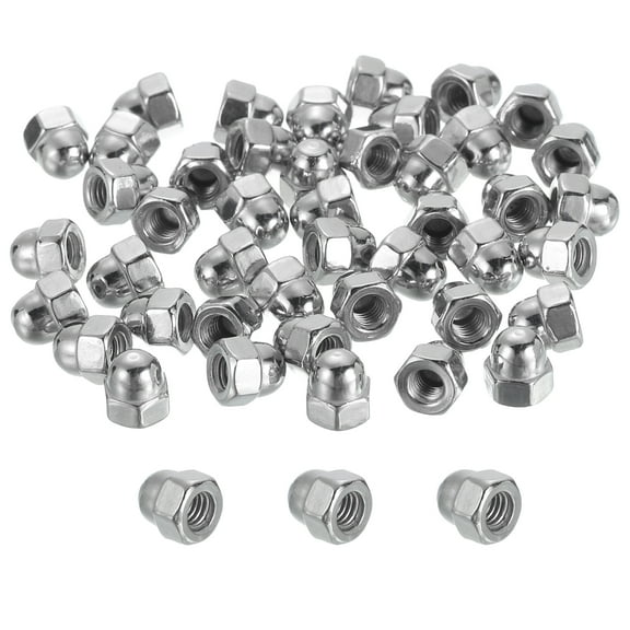 50 Pcs M3x0.5mm Acorn Cap Nuts, 304 Stainless Steel Hex Cap Dome Head Nuts