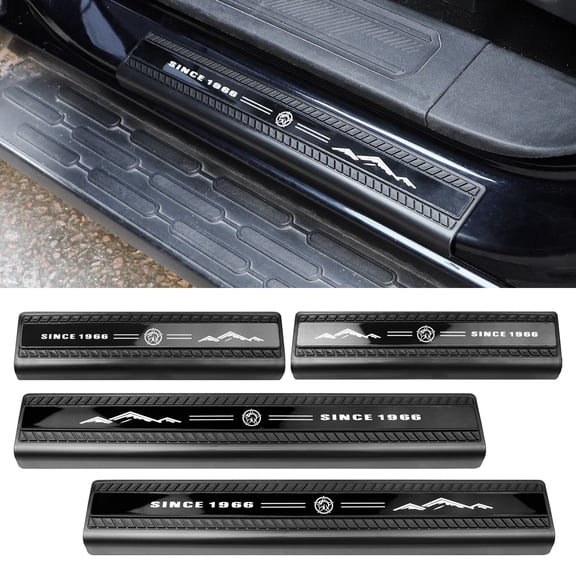 AUFER Door Sill Entry Guard Plate Protector Scuff Cover For Ford Bronco 4 Door 2021-UP
