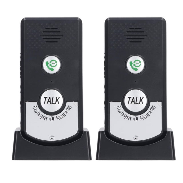 CUITING Unité d'Interphone Sans Fil pour Interphone Vocal Domestique Portée Super Longue Noir 2 Pack