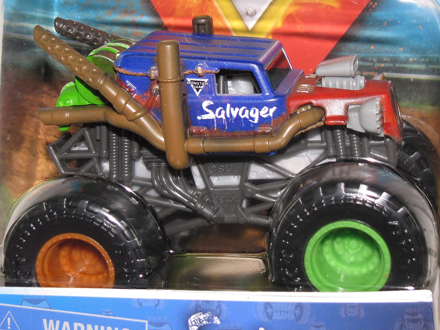 MONSTER JAM - spin master 1:64 - SALVAGER + VIP WRISTBAND - NEW 2020