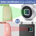 thumbnail image 3 of Smart gym storage cabinet padlock (silver), fingerprint or remote authorization unlocking, unlocking record, schedule, IP65 waterproof, secure keyless smart lock, suitable for school/gym storage cabinets, backpacks, holsters, 3 of 5
