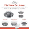 thumbnail image 5 of Spectrum Lazy Susan Organizador Hexa Redondo Pequeño (Paquete De 2) – Plato Giratorio Lazy Susan Para Gabinete, Refrigerador, Despensa, Mesa Y Estante – Organización Y Almacenamiento Giratorios Y Gira, 5 of 5