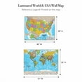 thumbnail image 7 of Waypoint Geographic Blue Ocean Series World and USA Wall Map Combo, Laminated World Map Poster, Educational Wall Art For Home or Office, Unique Gifts, 51” x 38” and 48” x 38”, Pack, 7 of 7